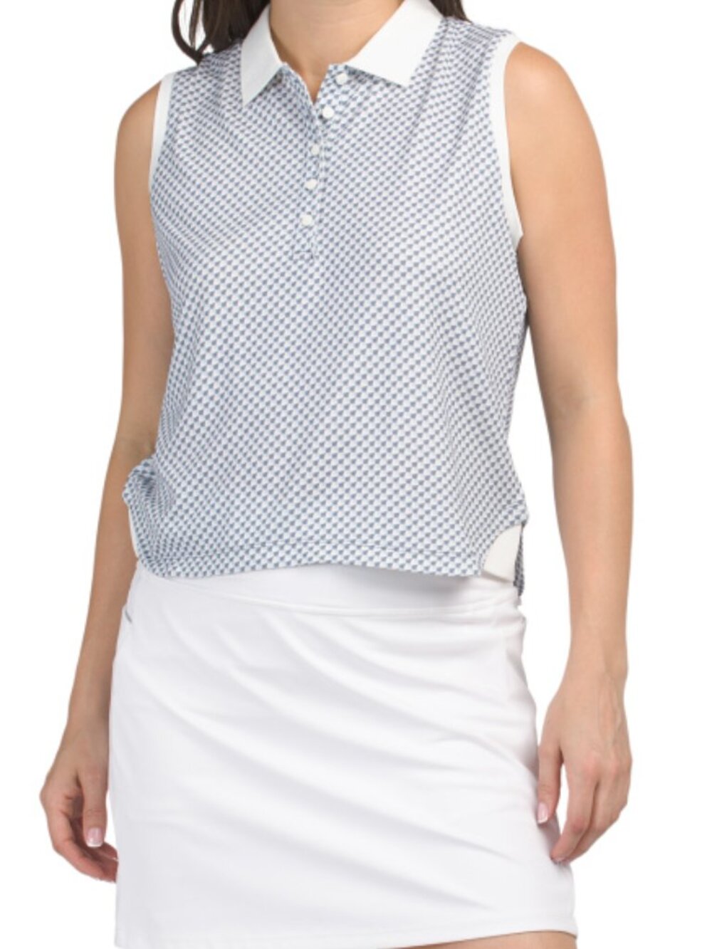 A PUTNAM Butter Soft Classic Sleeveless Cropped Polo